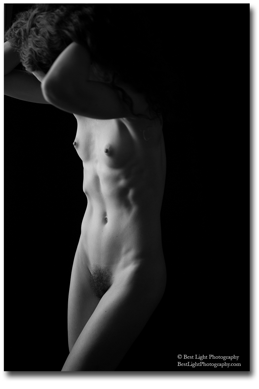 black and white photograph nude female torso